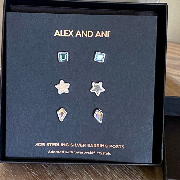 Alex & Ani Swaroski Crystal Stud Earring Set - Picture 2 of 9